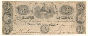 The Bank of Troy, New York - Obsolete Bank Note - Currency